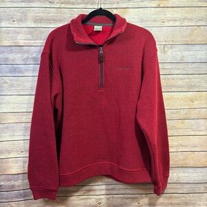 Royal Robbins Quarter-zip Red Wool Blend Pullover Large